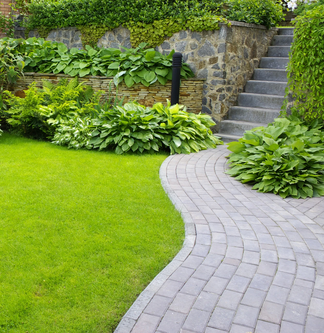 Homme posant des carreaux de pavage sur le sol à l'aide d'une palette et d'un niveau en caoutchouc